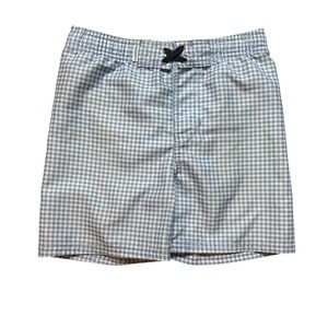RuggedButts Swim Trunks‎ Kids Blue Good Gingham Checkered Mesh Lined SIZE 6